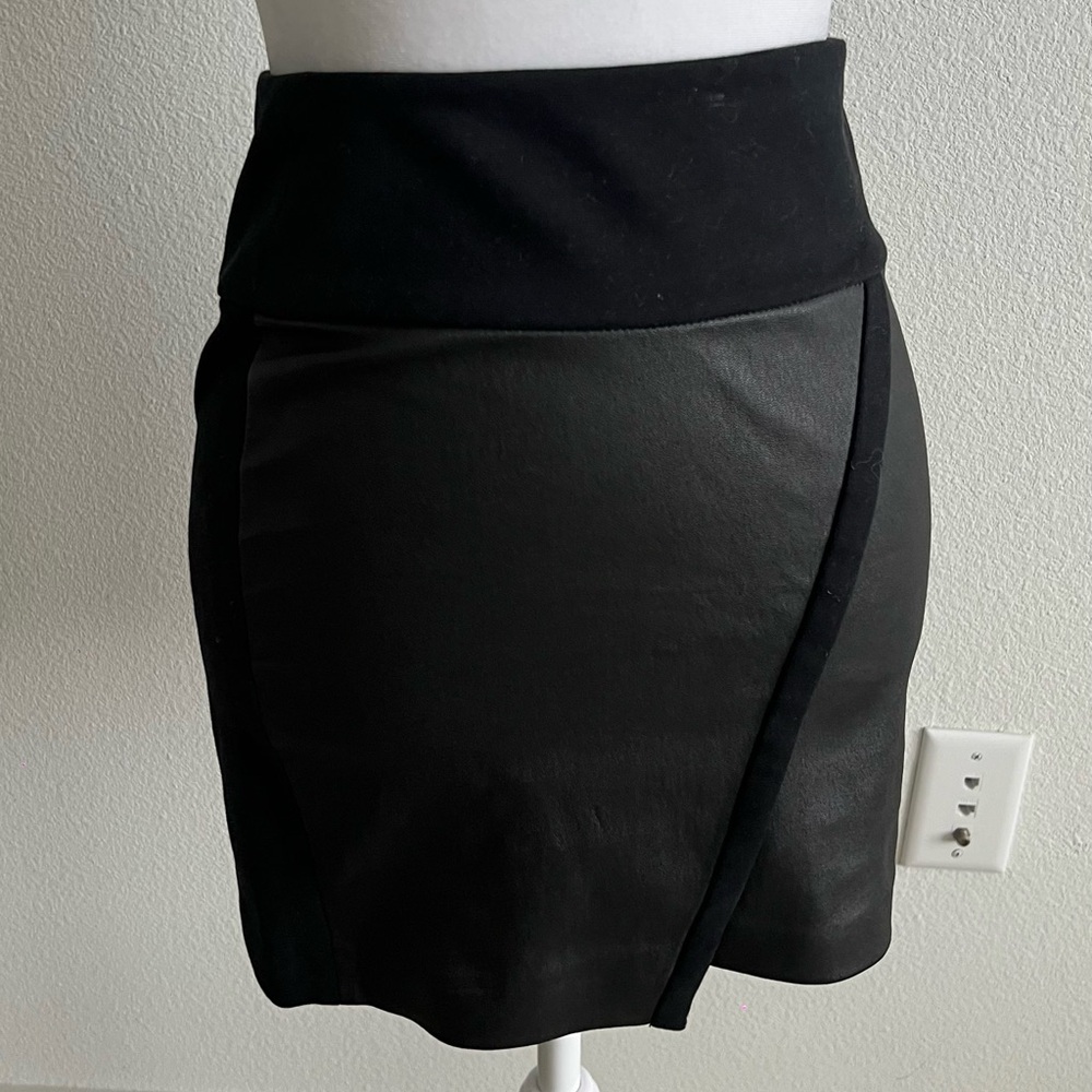 IRO Black Midi lamb leather and cotton with Wrap Design - Picture 5 of 13